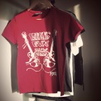 t shirt let's play the guitar red